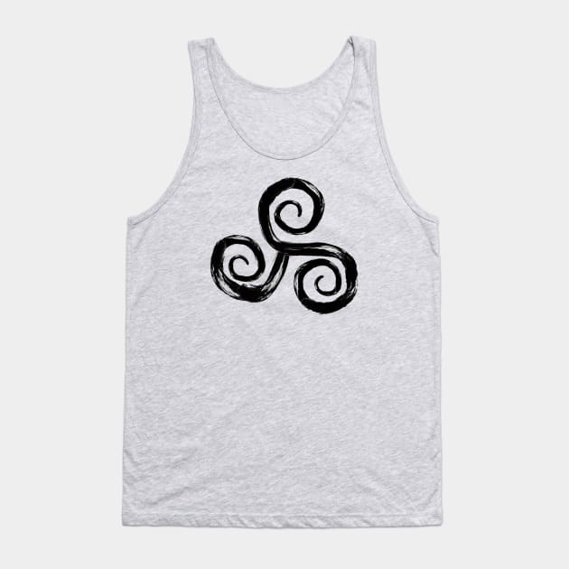 Triskelion Symbol Paint Stroke Tank Top by shellysom91